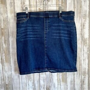 J. Jill Denim Dark Wash Denim Mini Skirt Women’s 2X